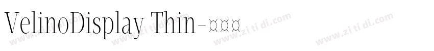 VelinoDisplay Thin字体转换